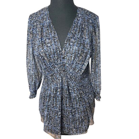 New w/Tags!!  Anthropologie Sheer Smocked Babydoll Top Blouse, Feminine, S - Picture 6 of 13